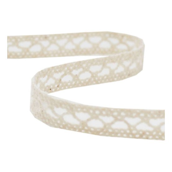 Cream Cotton Lace Ribbon 9mm x 5m