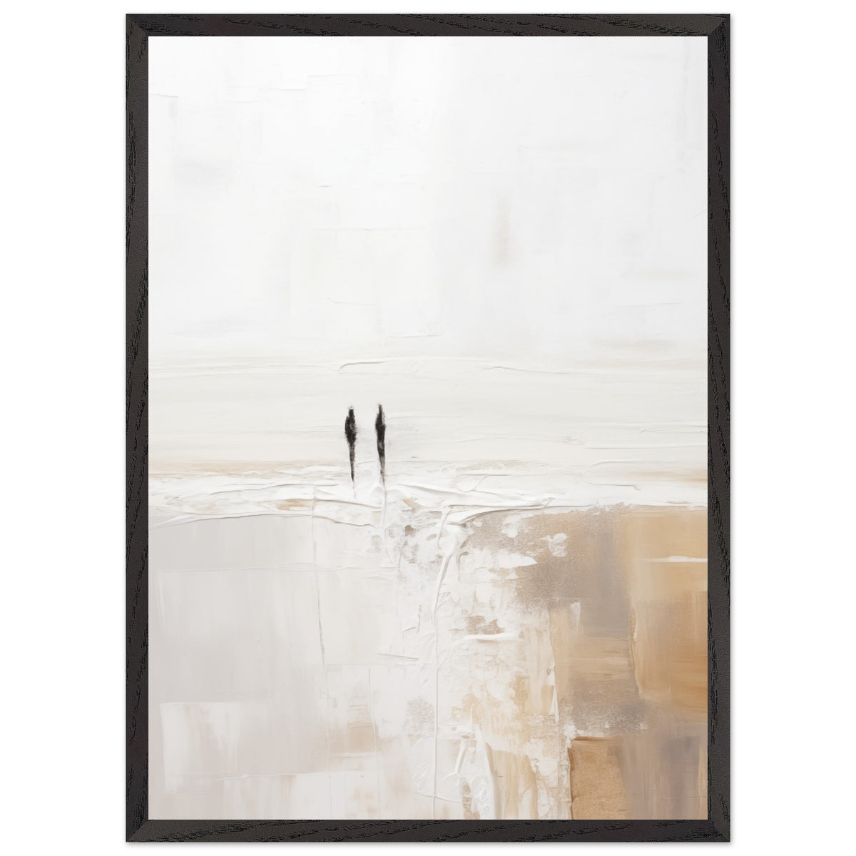 Artfulprints Poster met Lijst Abstract - Silhouettes 2  - 50x70 cm - Wit