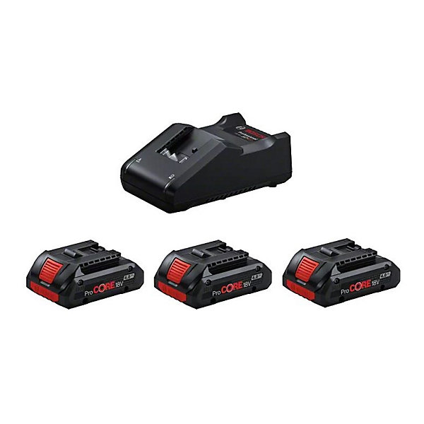 Pack de 3 batteries 18V ProCORE 4Ah   chargeur GAL 18V-40 - BOSCH - 0615990N2G