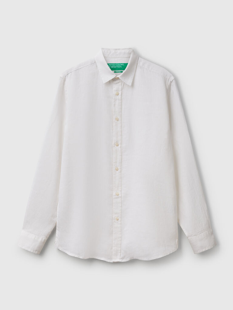 White shirt in pure linen