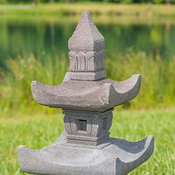 Lanterne japonaise en pierre de lave 70cm