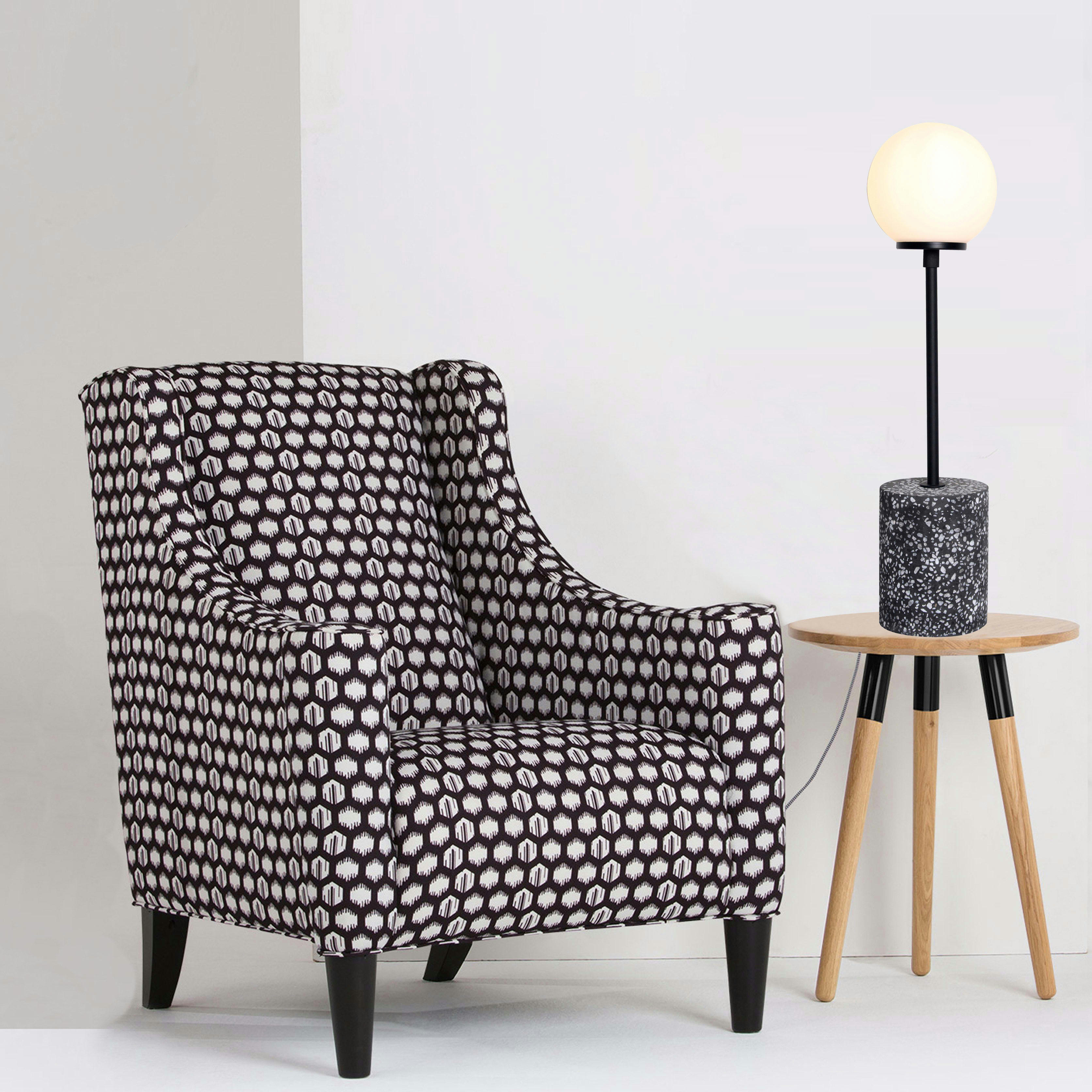 TERRAZZO - Pied de lampe en stone noir