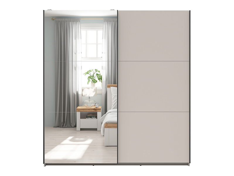 Szafa przesuwna Tetrix 183 cm z lustrem kaszmir