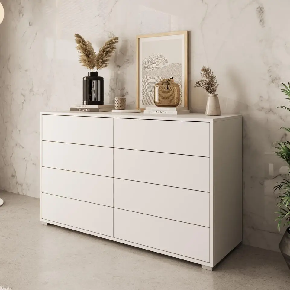 Meubella - Ladekast Gideon 2 - Wit - 120 cm