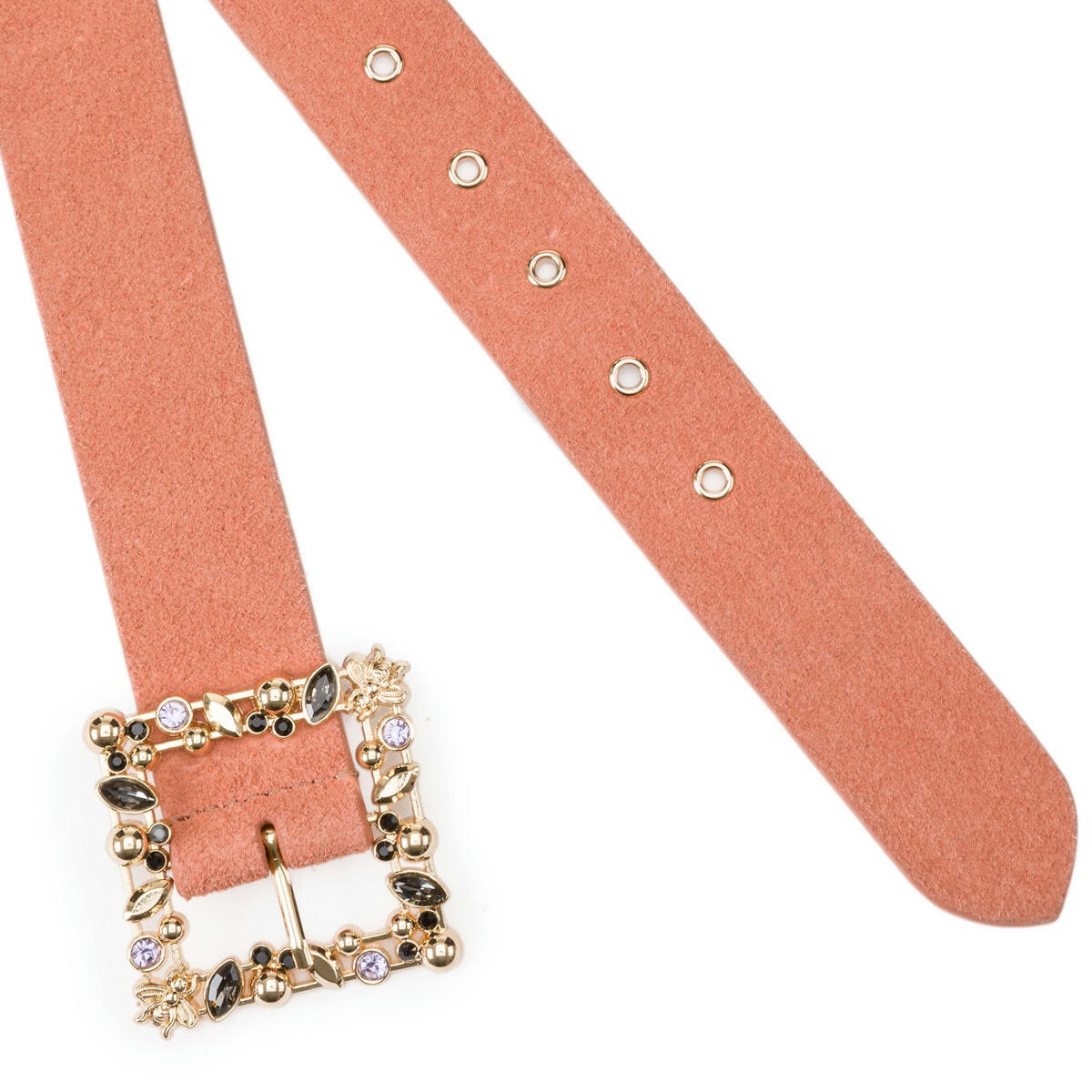 Ceinture en cuir boucle bijou