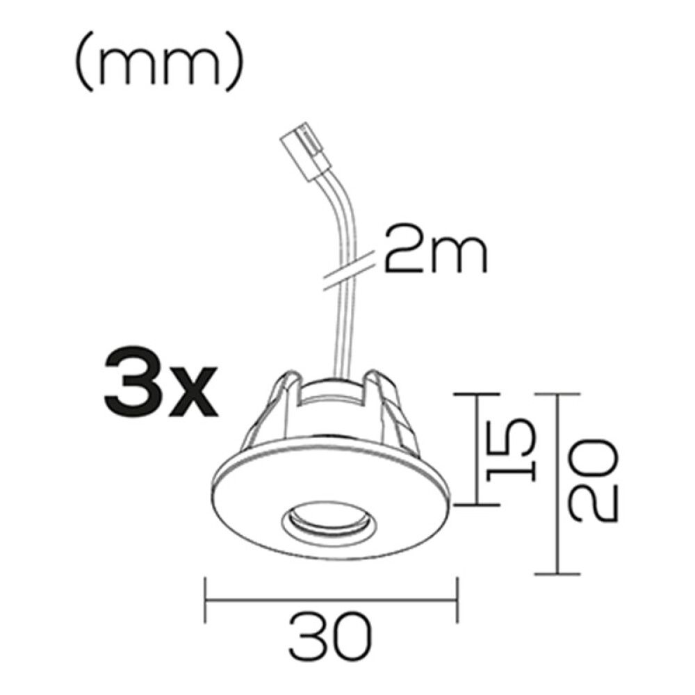 DOWNLIGHT ECOLITE NANO ALUMINIUM 3 PK