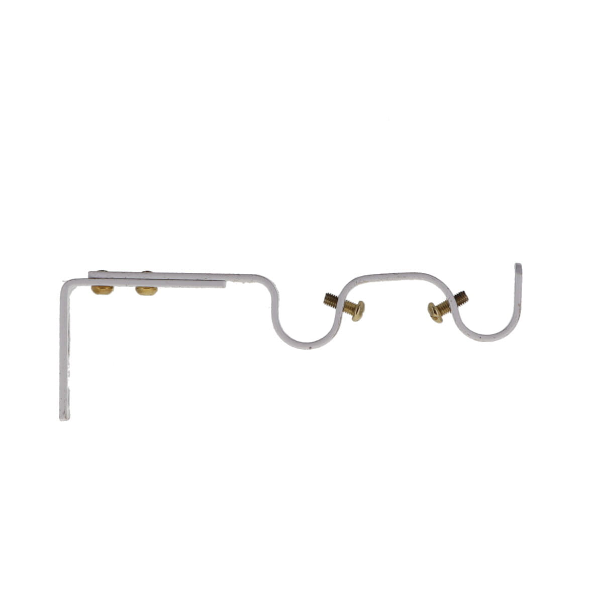 Conjunto de 2 suportes duplos branco para calha extensíveis