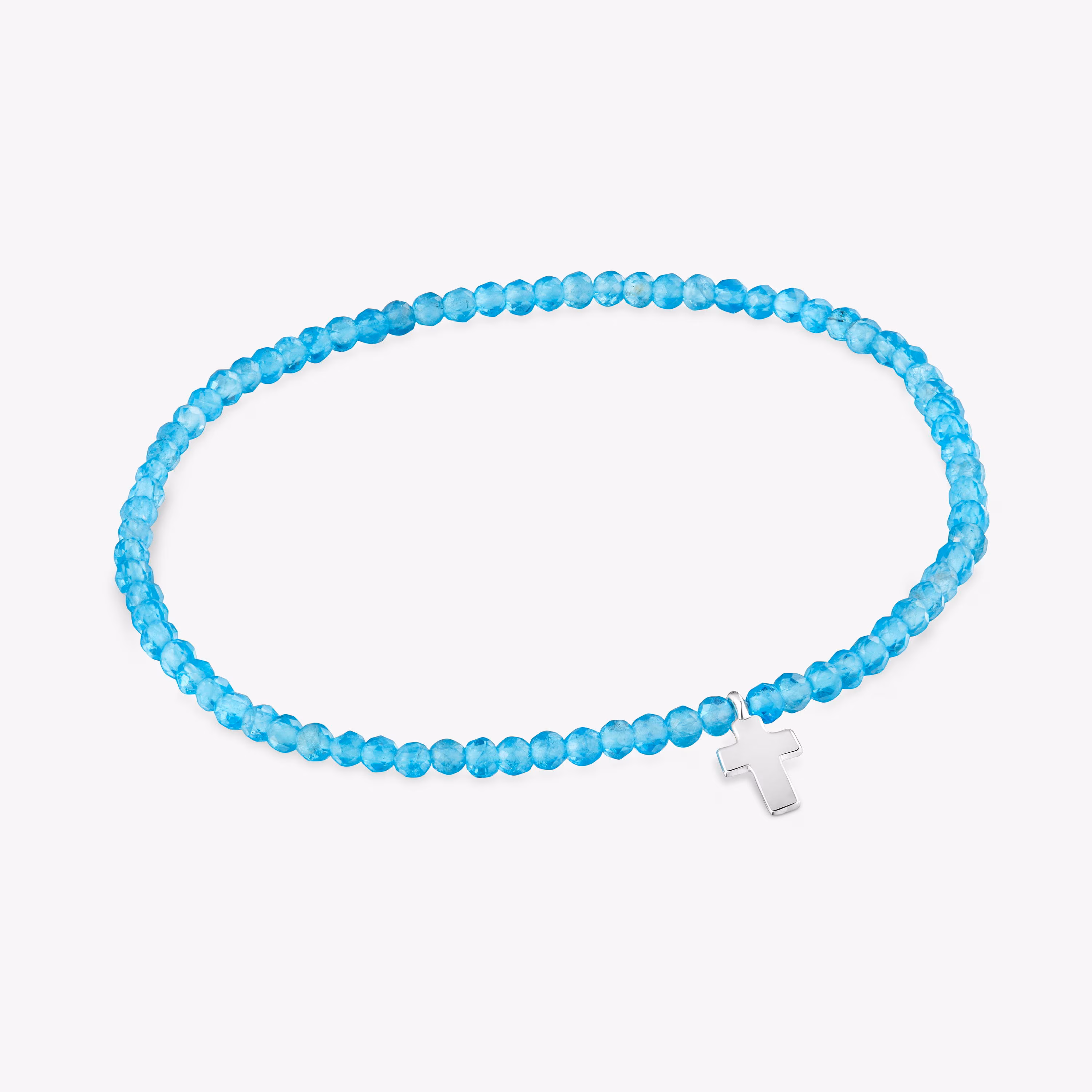Pulsera elástica con apatito neón y cruz de plata TOUS Motivos