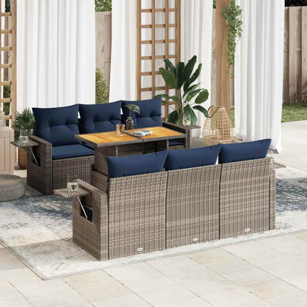 Zestaw Mebli Ogrodowych Stół Rattan Poduszki Do Ogrodu Na Taras Na Patio