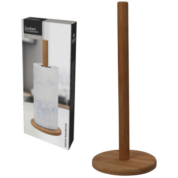 Bambusowy Stojak na Ręcznik Papierowy 31cm