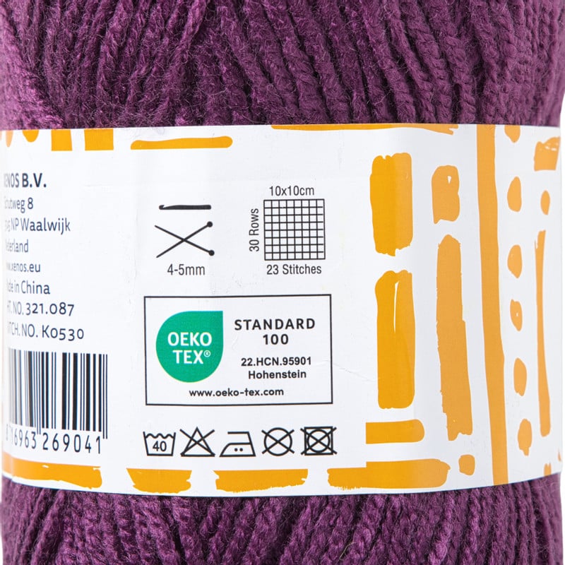 Garen acryl - paars - 100 gram - 240 meter