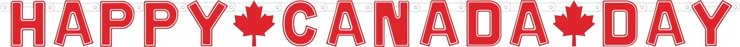 Happy Canada Day Letter Banner, Cardstock, 16 Cutouts, 8 x 6 1/4-in