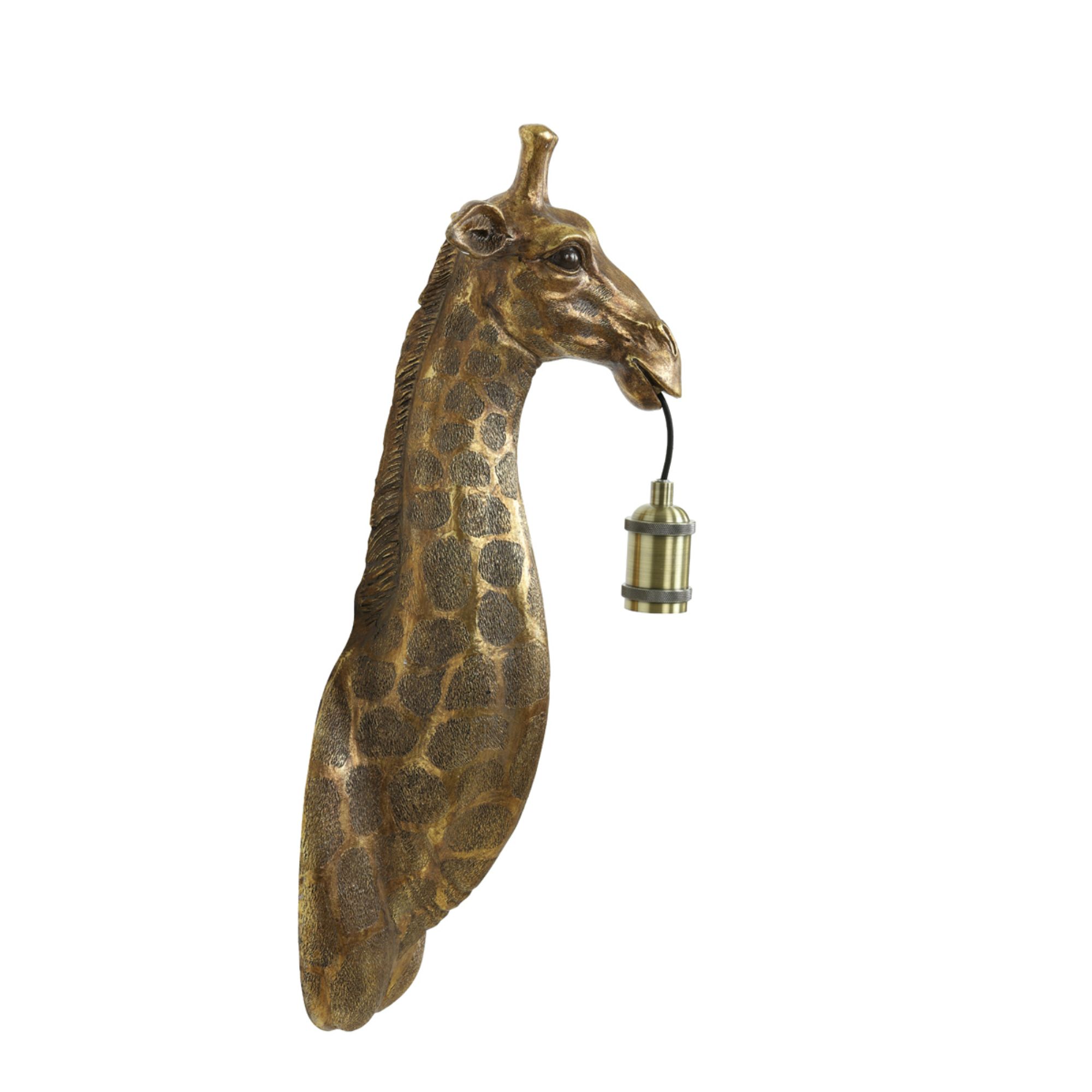 Light & Living wandlamp Giraffe - brons - 20.5x19x61cm
