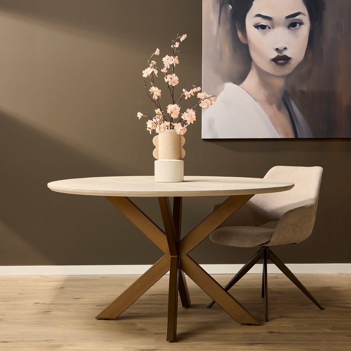 Starfurn eettafel Madison - beige - 150x150x76cm