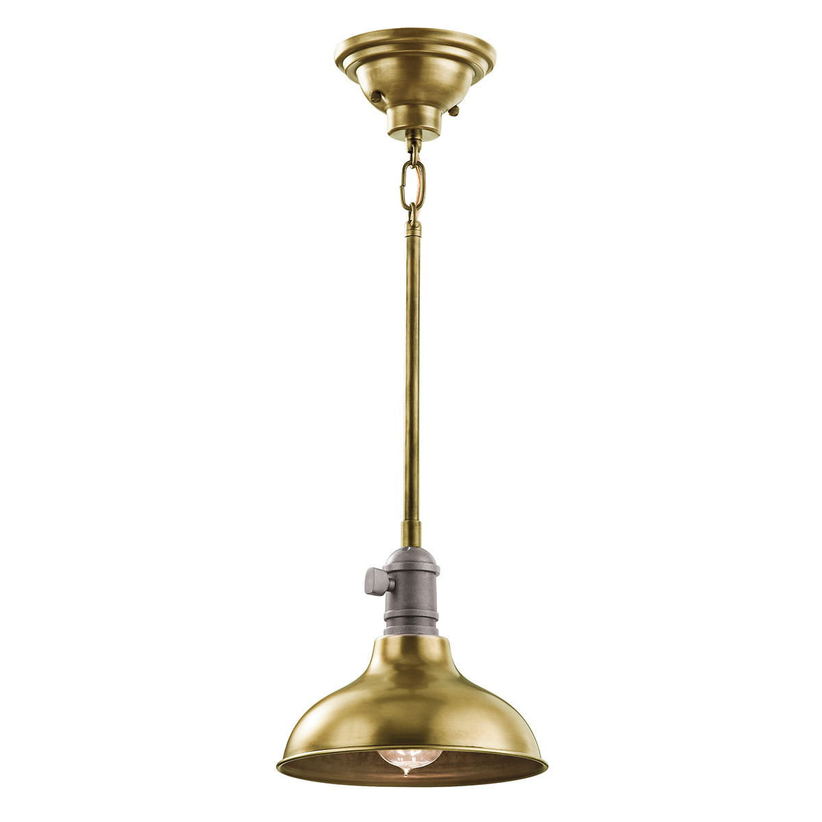 Lampa wisząca naturalny mosiądz Cobson 1xE27x60W Kichler