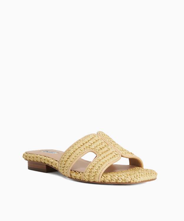 Loupes Natural - Raffia Slider Sandals