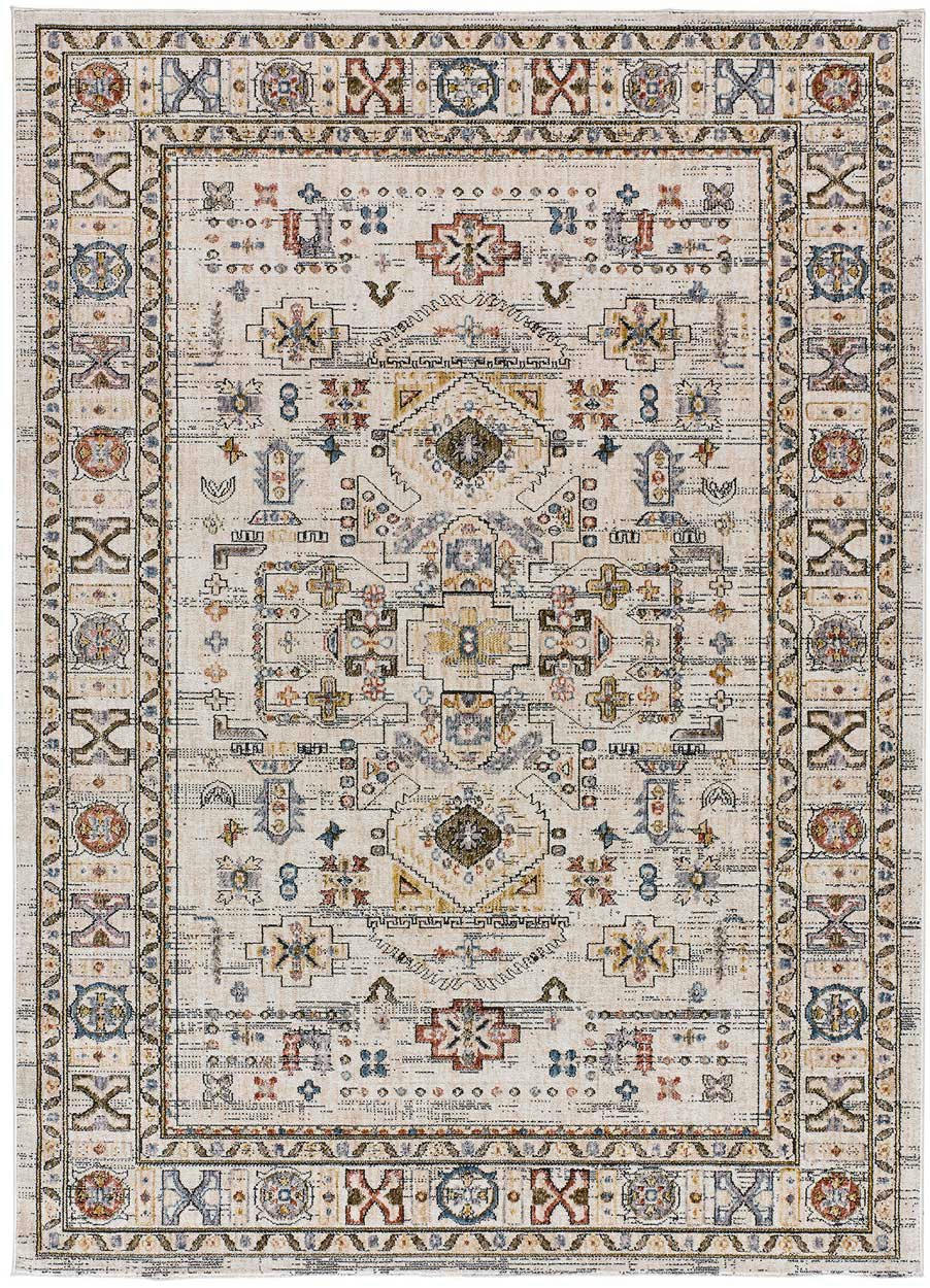 TRUVA - Tapis de style vintage beige, 136X200 cm