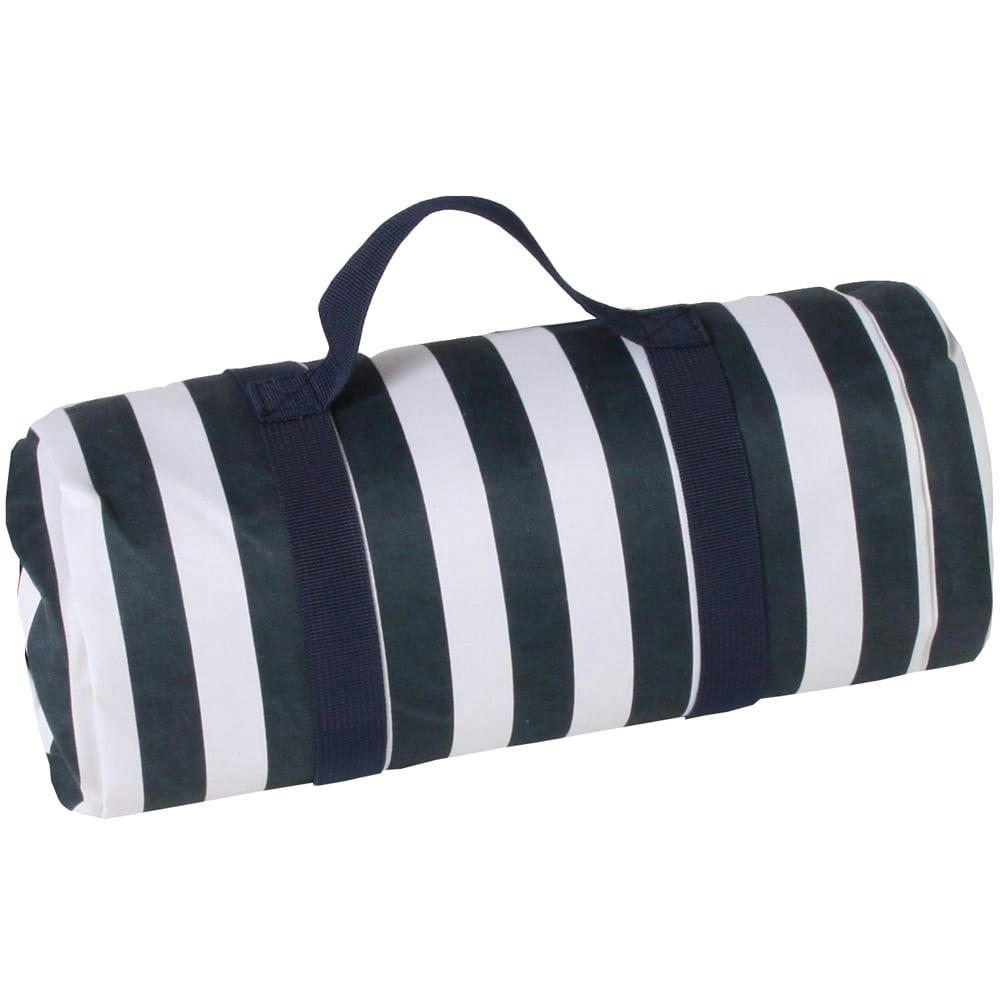 - Nappe XL pique-nique à revers imperméable bleu et blanc 280 x 140 cm