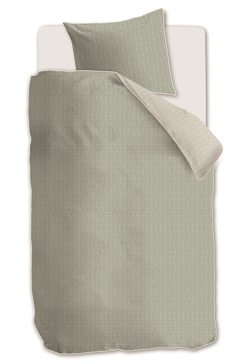 Riviera Maison dekbedovertrek Bambu - 140x200/220 cm - grijsgroen