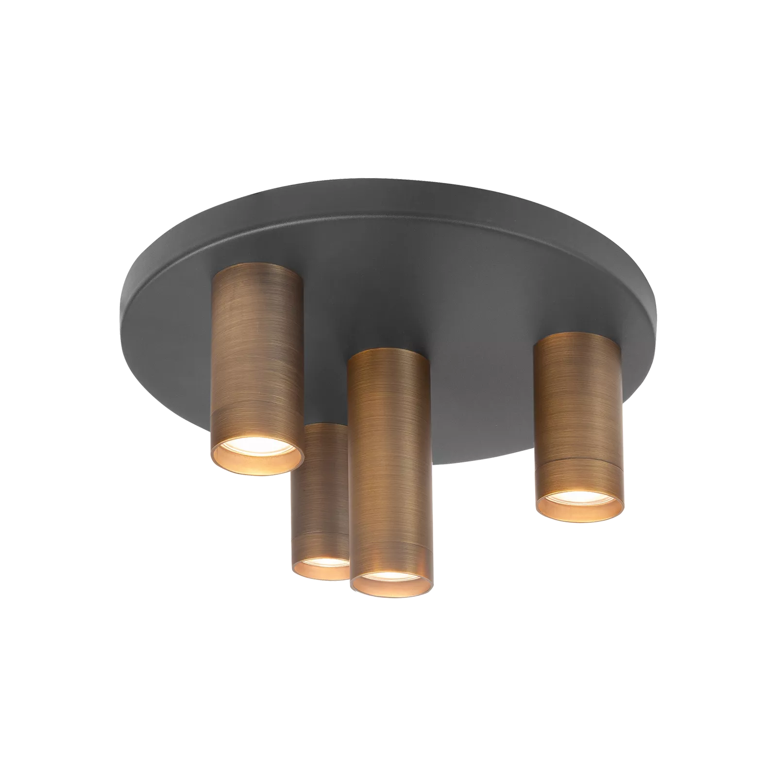 Highlight plafondlamp Perugia - 4 lichts - 35 x 28  cm - zwart brons