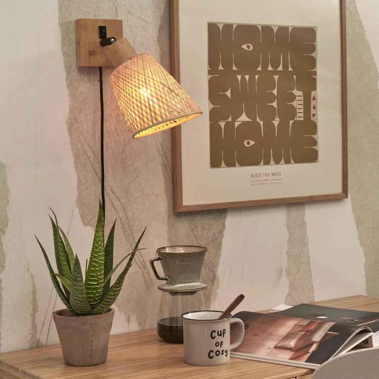 JAVA - Applique bambou  naturel, h. 22cm