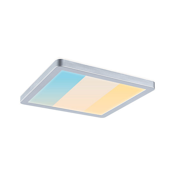Panneau LED Atria Shine White Select IP44 carré 190x190mm 8W 1160lm 3000 - 6500K Chrome mat