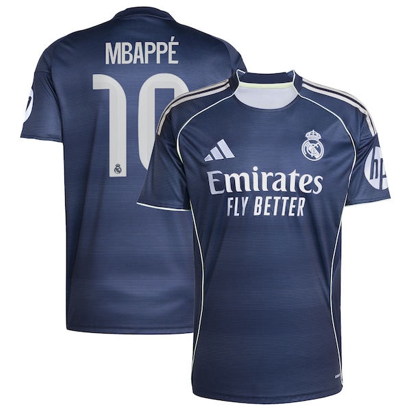 Kylian Mbappé Los Merengues adidas 2025/26 Away Replica Player Jersey - Blue/White