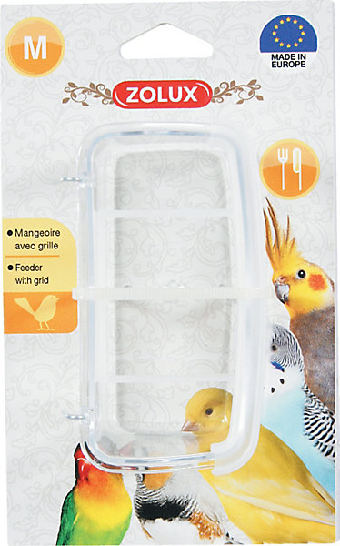 Mangeoire avec grille Zolux taille M pour oiseaux