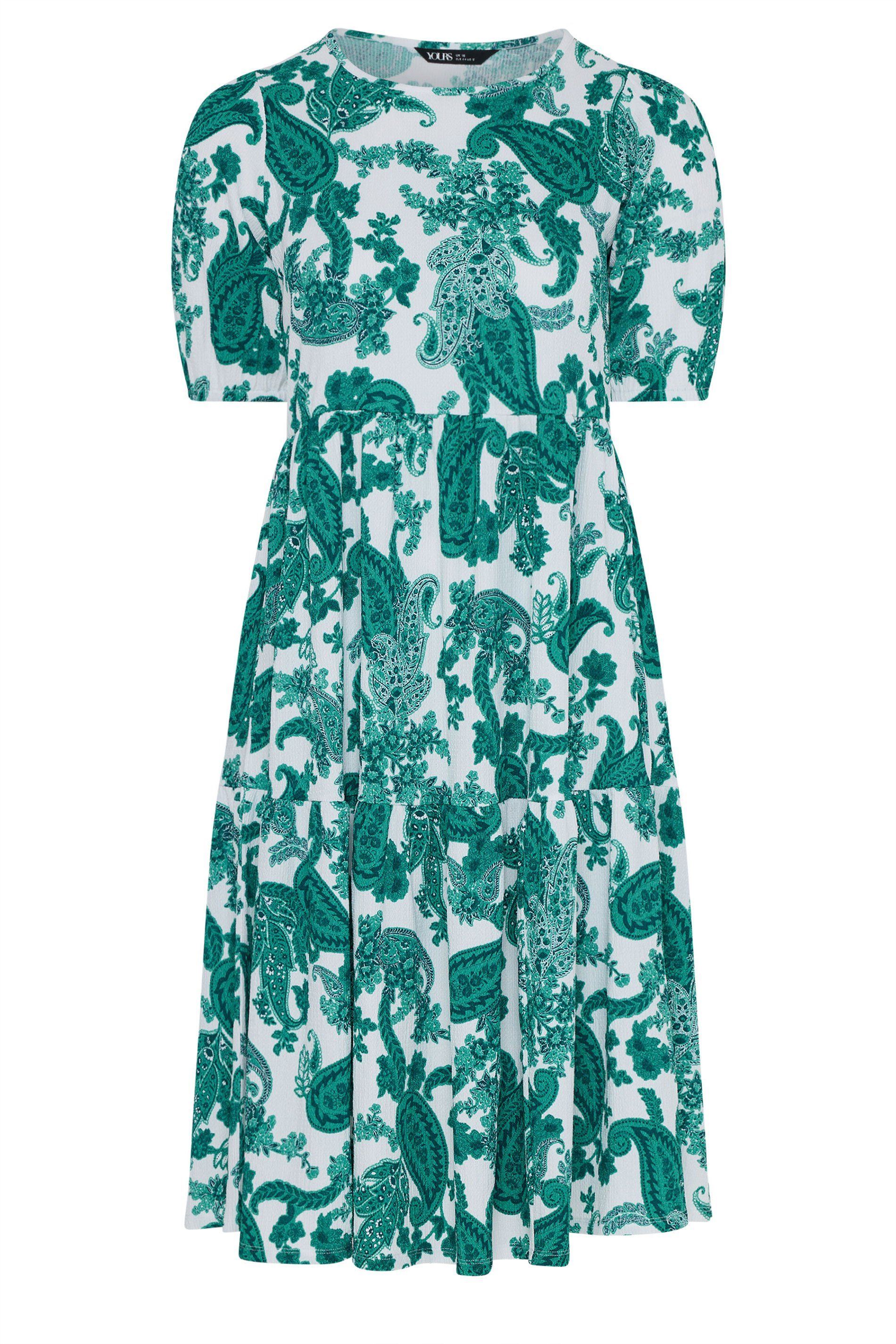 Yours Paisley Tiered Midi Dress
