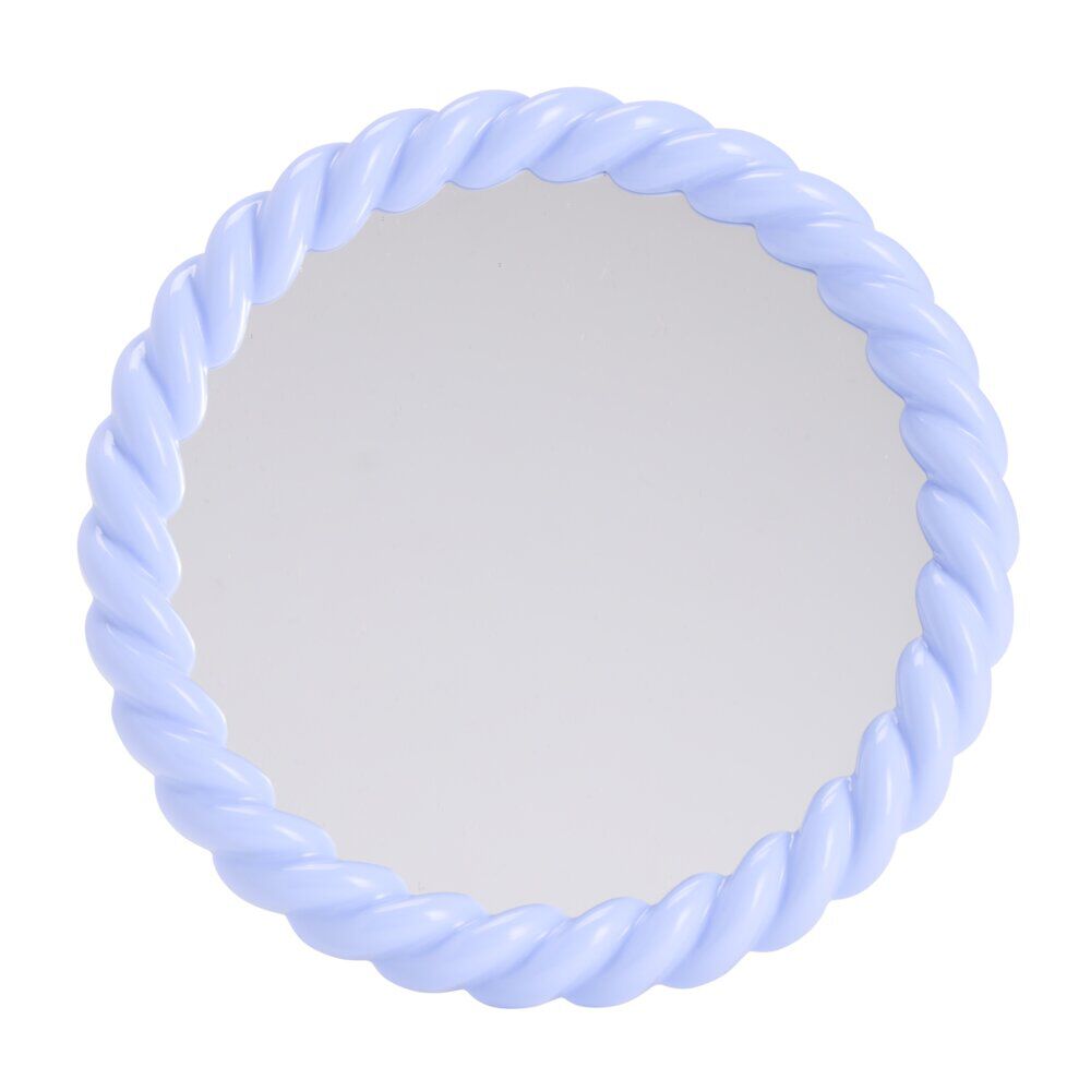 Miroir contour torsadé pastel Ø19cm (2 modèles)