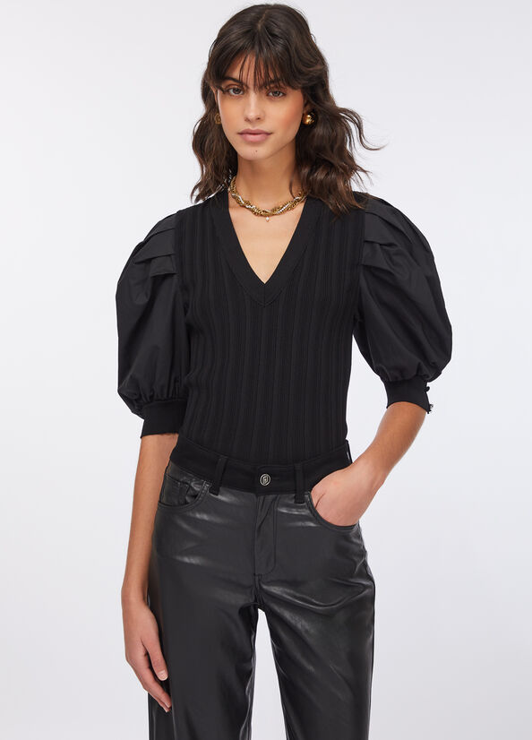 Top con maniche balloon