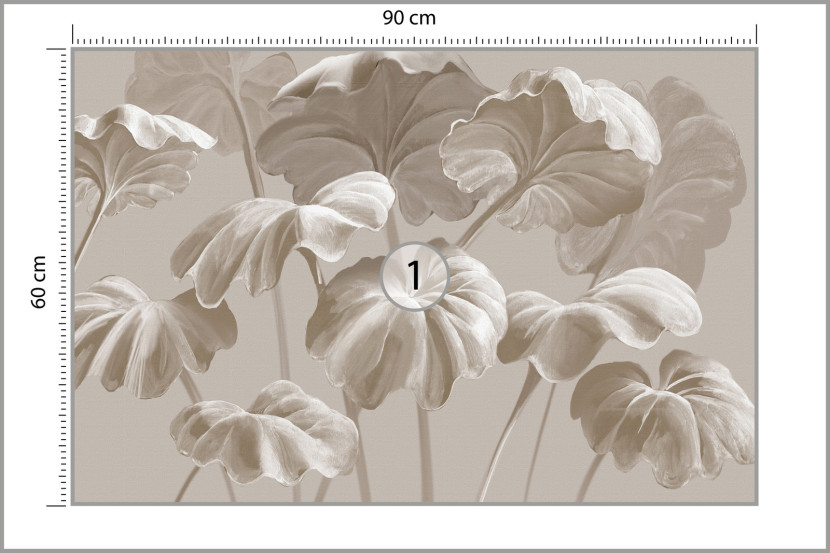 Fototapeta Tropikalne Liście W Stylu Boho 90x60cm