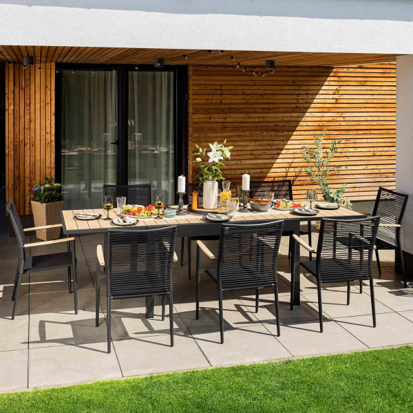Stół ogrodowy rozkładany aluminiowy 135/270x90 cm Galipo beżowy