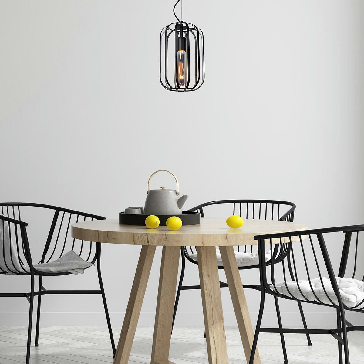 FERN - Suspension en métal noir