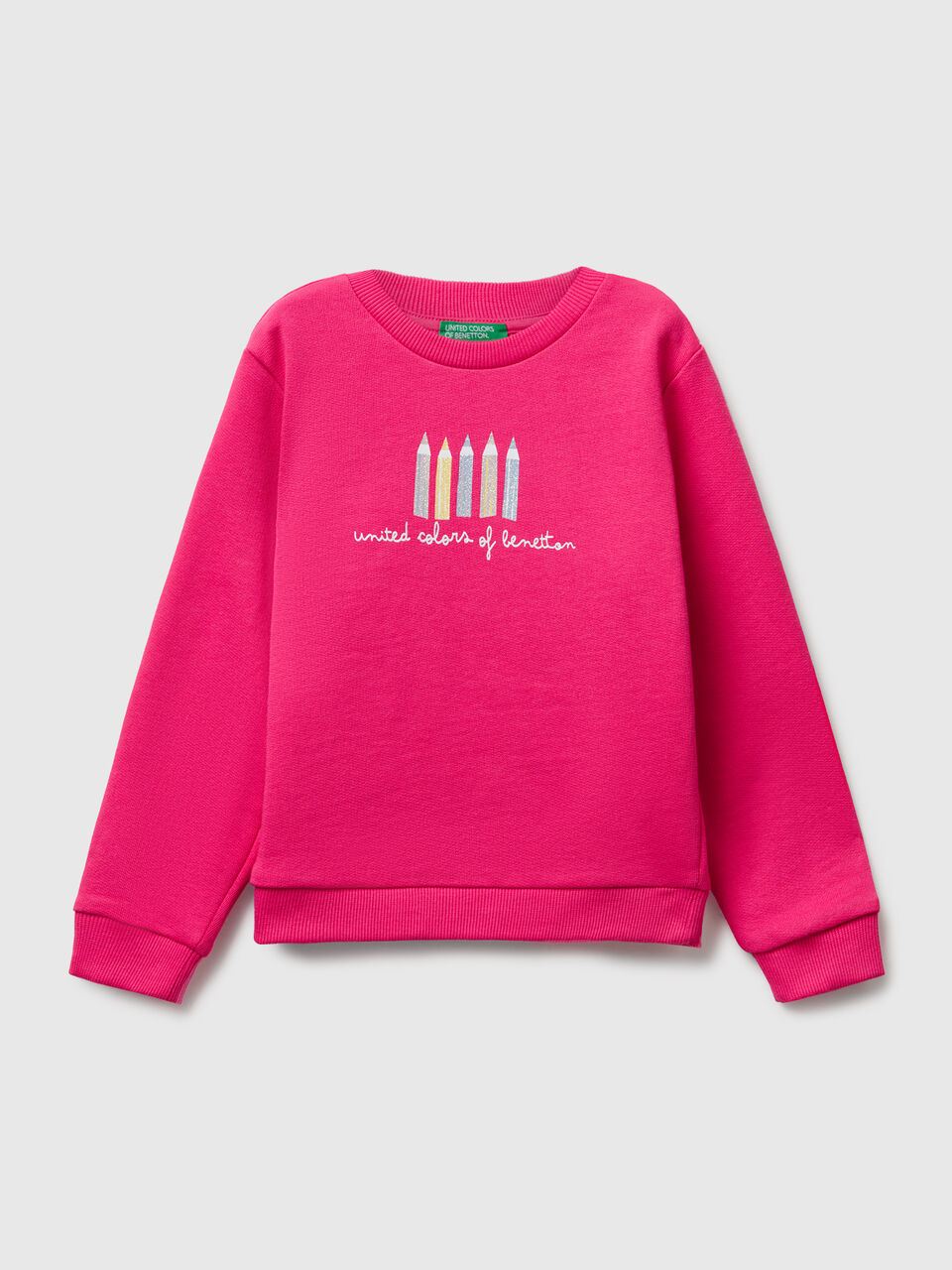 Sweatshirt with glittery print