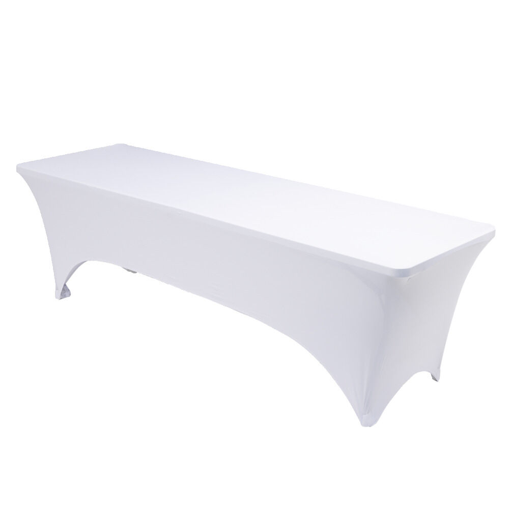 Housse de table extensible Fiesta blanche 240x70xH74cm