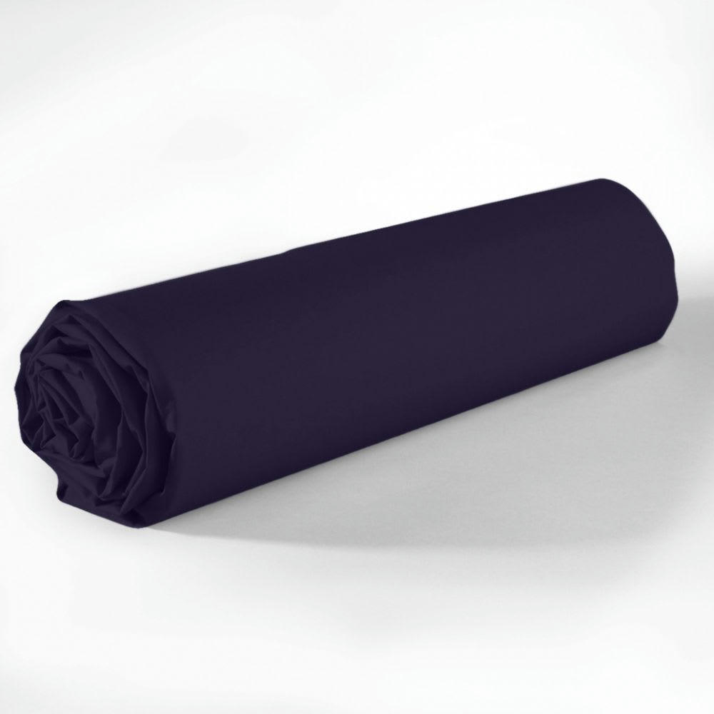 - Drap housse 2 places coton bleu impérial 200x200 cm
