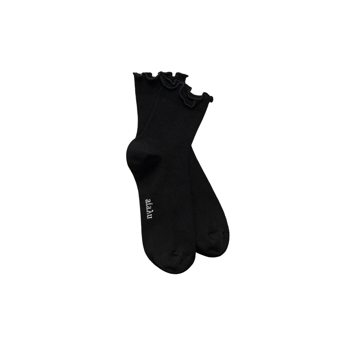 Cotton Frill Sock, black