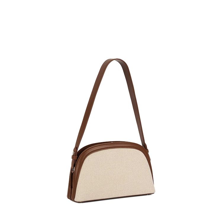 The Louise - 2-in-1 Hazelnut Canvas Handbag