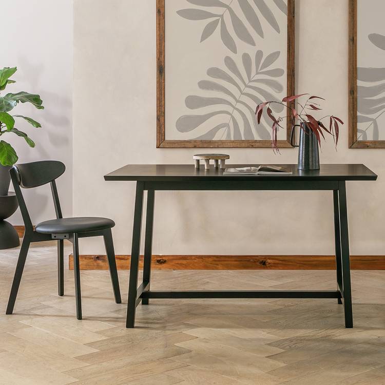 Habitat Kyoto Solid Wood Dining Table - Black