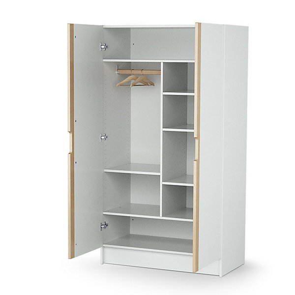 Armoire 2 portes AT4 Carrousel Blanc et hêtre