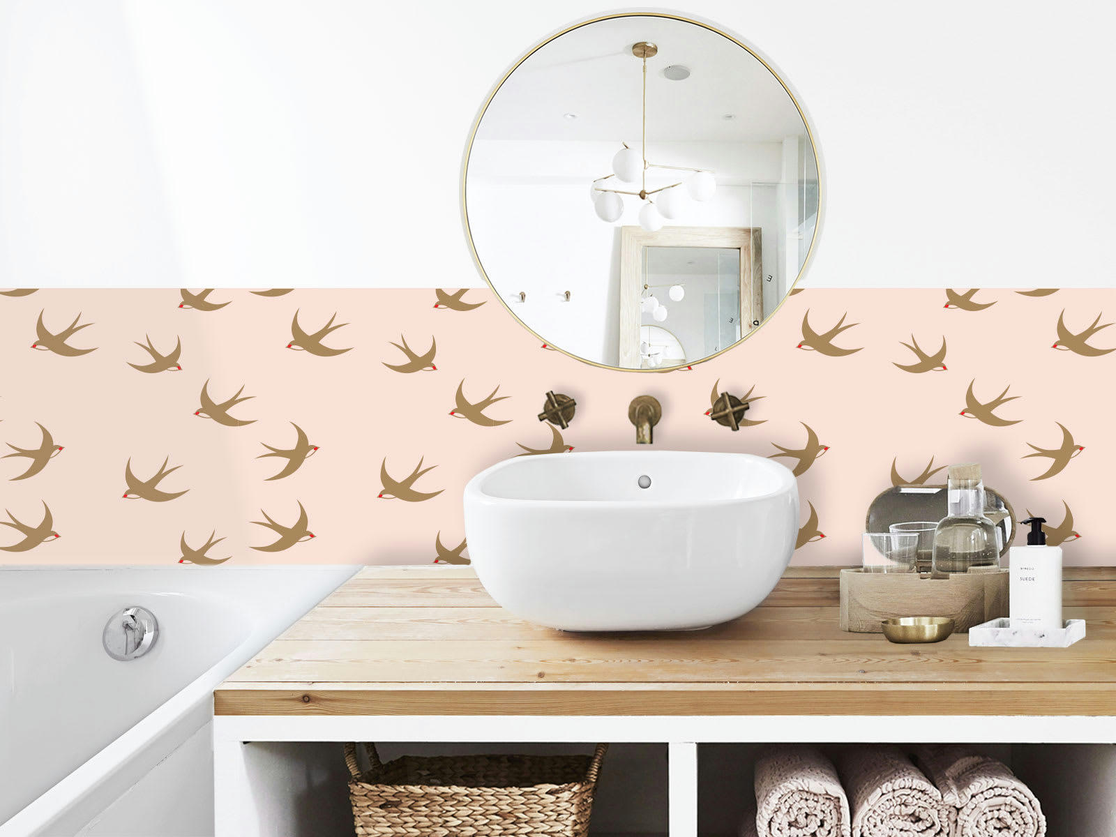 - Crédence adhésive hirondelle 40cmx2m