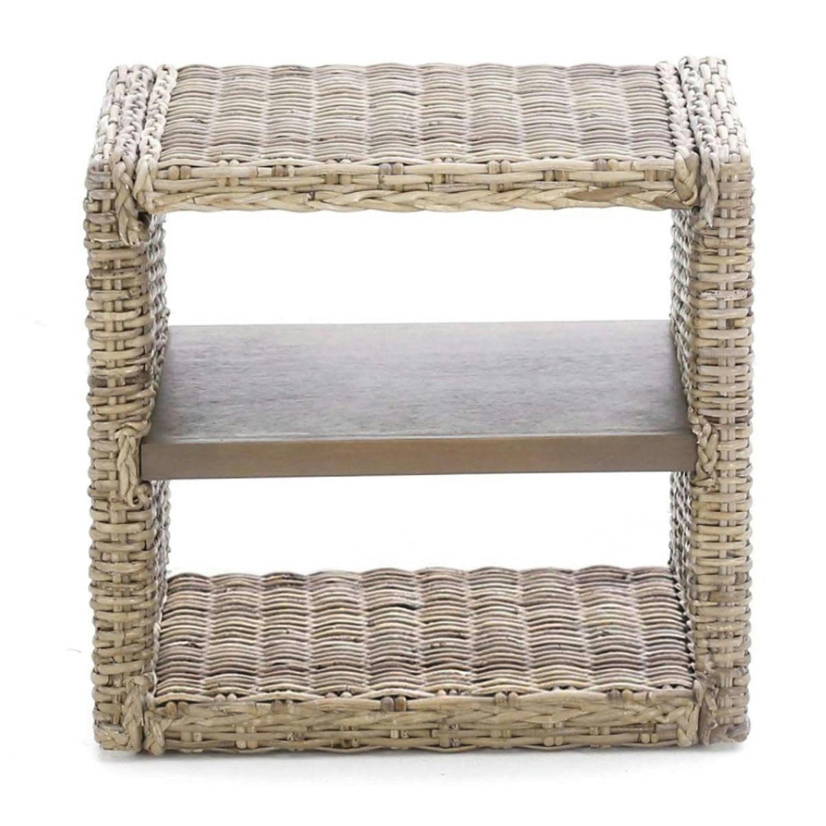 MIMPI - Table de chevet kubu et tablette en pin