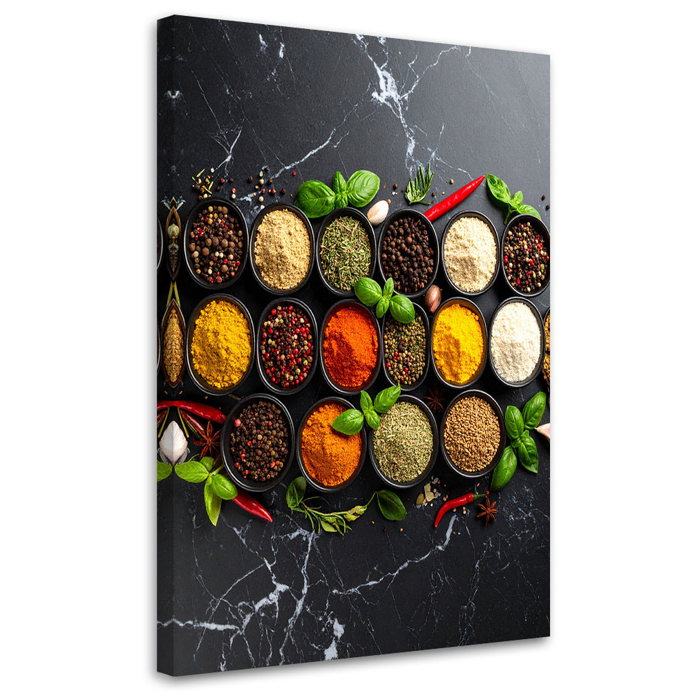Obraz nowoczesny, Przyprawy i zioła kuchenne 20x30