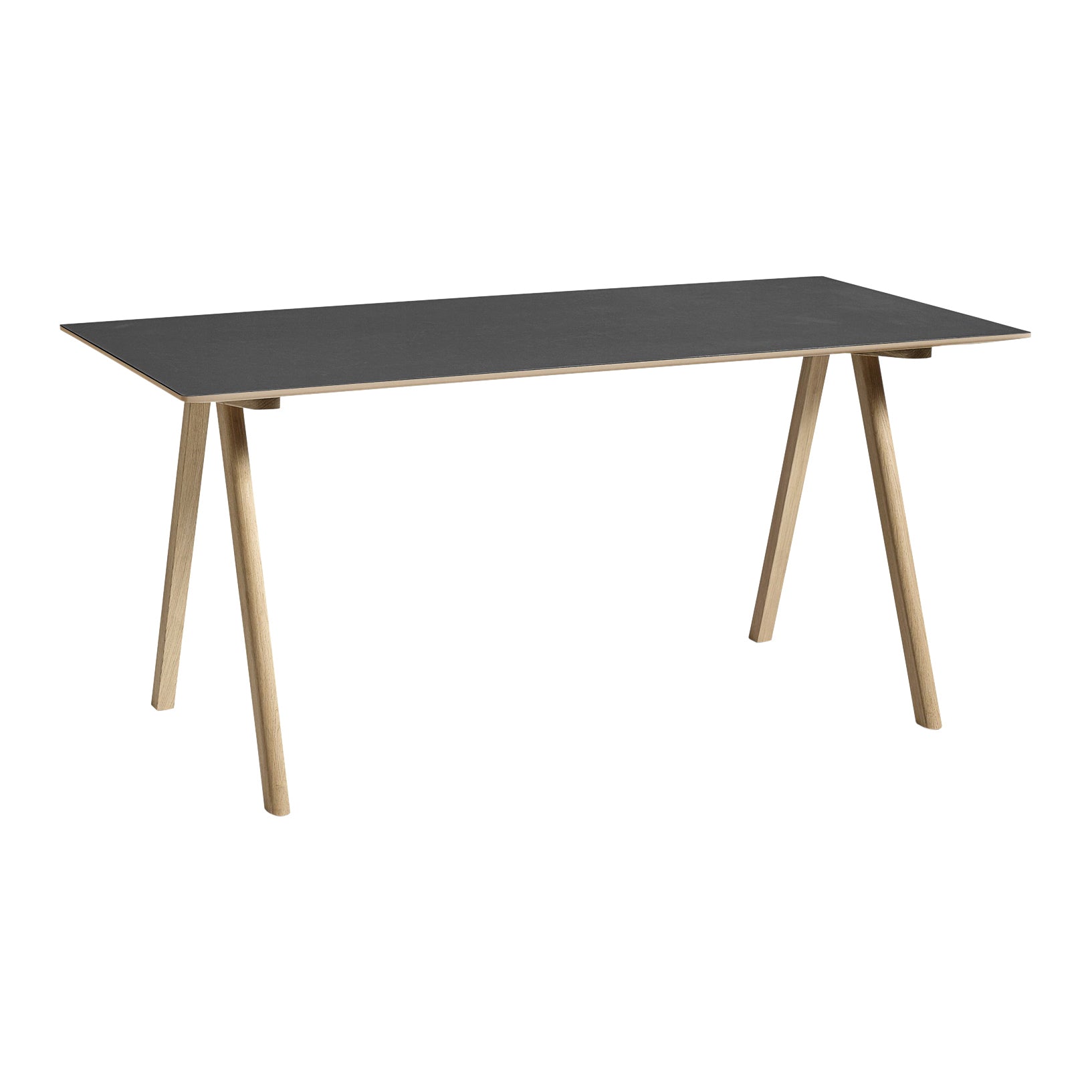 HAY CPH10 2.0 Bureau - Zwart Linoleum / Eiken