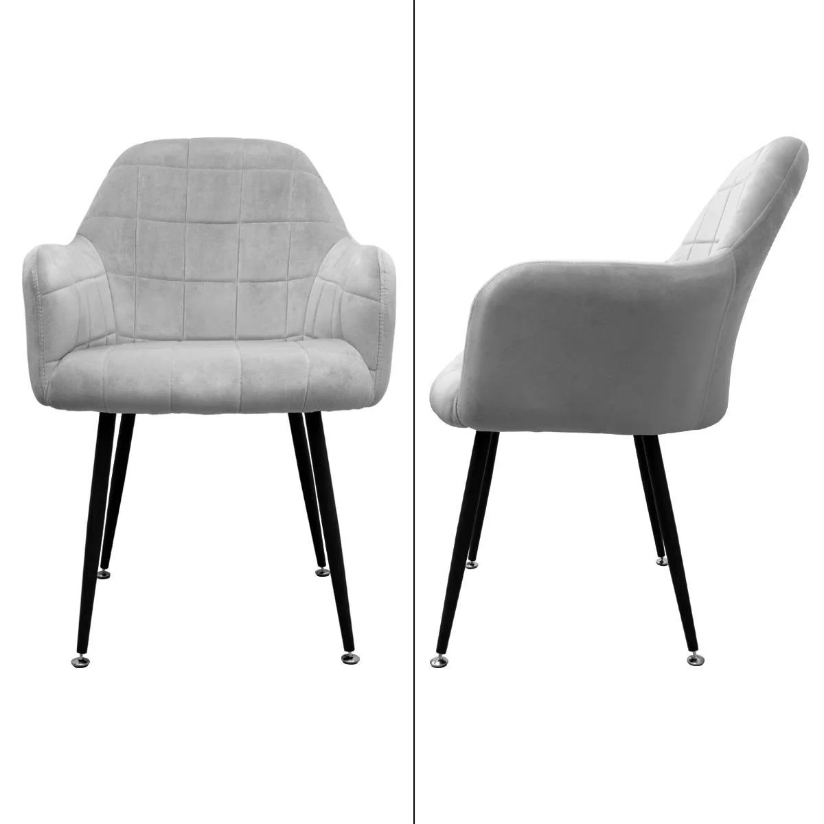 Set van 4 eetkamerstoelen Adriana velvet