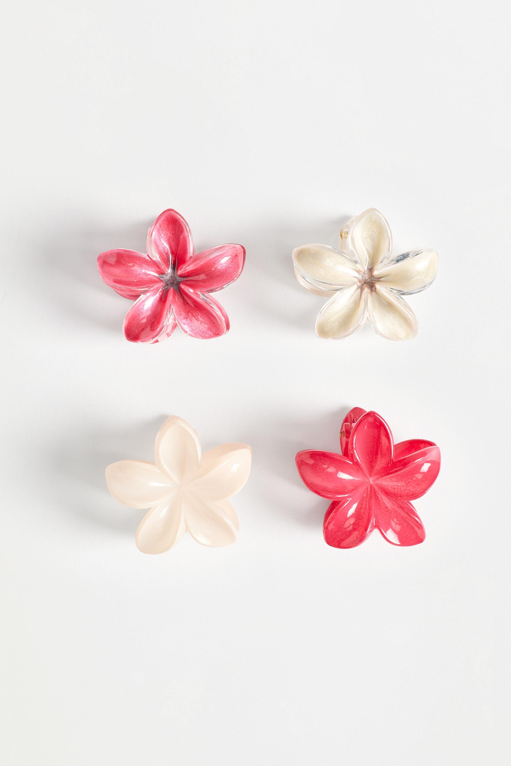 Pinzas pelo flor (Pack 4)