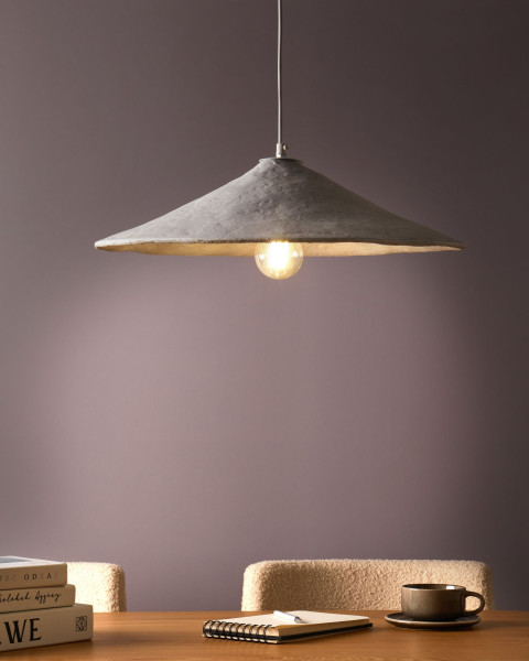 Lampa wisząca PORONGOS Papier-mâché Biały