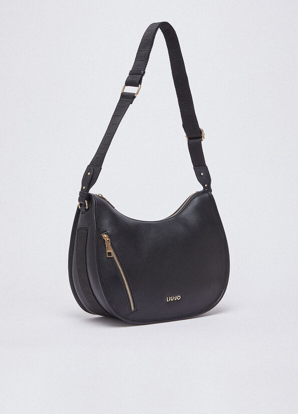 Borsa hobo media con zip