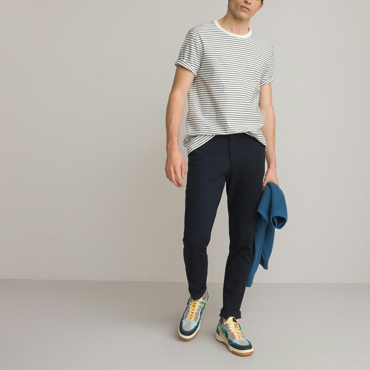 T-shirt imprimé en coton col rond manches courtes